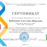 Сертификат Бибинина С.Ю
