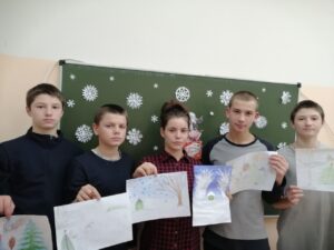 Фотография воспитанников. Конкурс рисунков "Зимушка-зима"